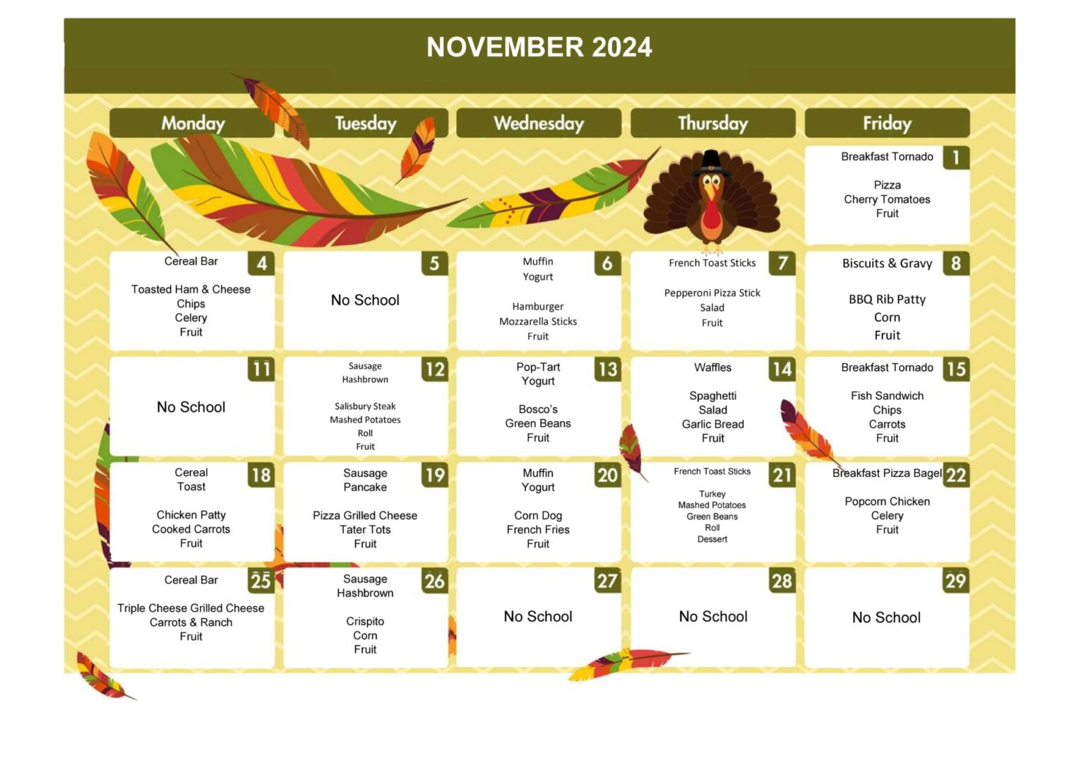 November Menu 2024