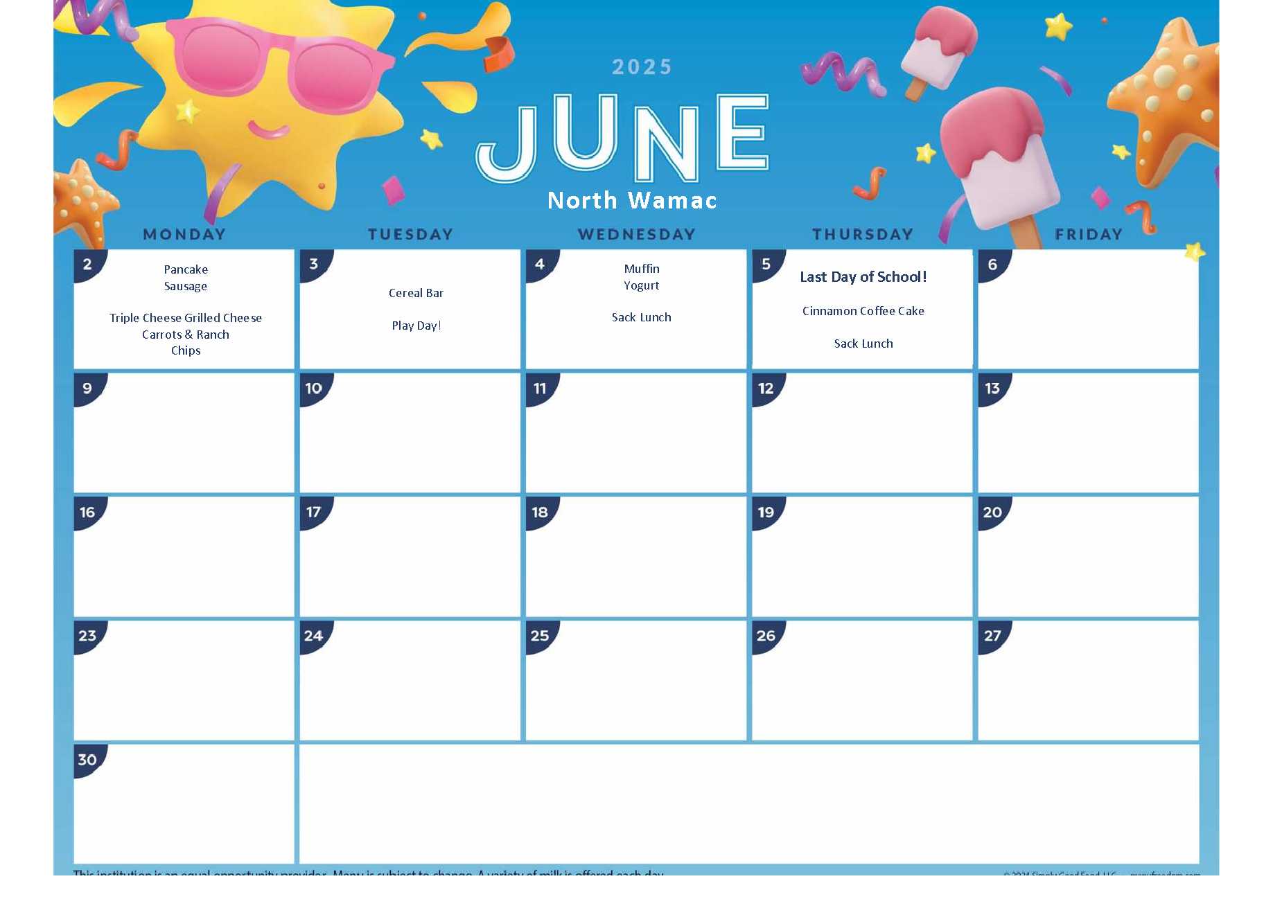 Jun 2025 Menu
